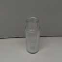 Bedside Water Carafe and Glass Set, Classic Vertical-Striped 27oz Glass Carafe with 7.1oz Tumbler Lid, Nightstand Water Pitcher, Bathroom Mouthwash Dispenser, Elegant Gift for Home & Office (Clear)