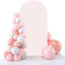bricia Wedding Arch Backdrop Stand Cover, 6FT Double Sided Stretchy Arch Cover Fitted Wedding Birthday Party Banquet Decoration (Blush Pink 72''Lx31.2''W)