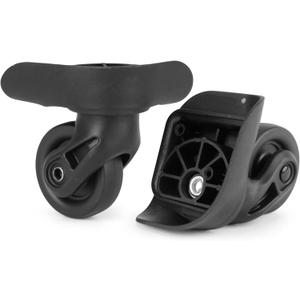 Zoofen Luggage Wheels Replacement Black Suitcase Wheels Replacement Suitcase Caster Wheels with 2 Screw Holes(Z-237)
