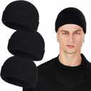 ROYBENS Swag Wool Knit Cuff Short Fisherman Beanie for Men Women, Winter Warm Hats