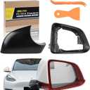 Compatible with Tesla Model Y 2020 2021 2022 2023 2024 Door Mirror Lower Holder Covers & Frame Set, Right Passenger Side (Black Cover + Frame Set, Model Y-R)