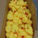 Leitee 600 Pcs Mini Rubber Ducks in Bulk Bath Toy Squeak Tiny Ducks for Kids Bathtub Shower Birthday Favors Party Decoration Gift(Yellow,1.57 x 1.57 x 1.18 Inches)