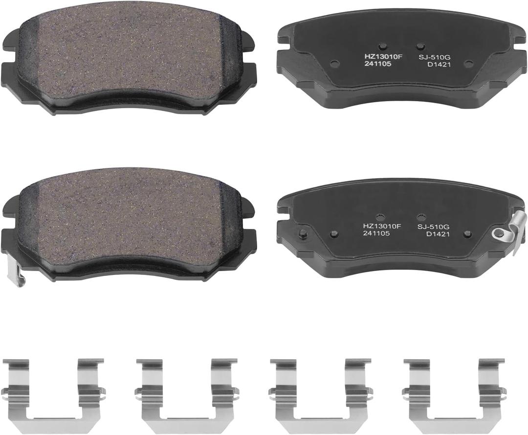 Premium Ceramic Disc Brake Pad Set - Compatible with Select Buick Cascada, LaCrosse, Regal; Cadillac ELR; Chevrolet Equinox, Impala, Malibu; GMC Terrain; Saab 9-5 + More; FRONT
