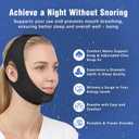 Chin Strap for Sleeping, Effective Anti Snoring Devices, Airflow Jaw Strap for Sleep Apnea Breathable and Comfortable, Adjustable Anti Snoring Chin Strap AABB