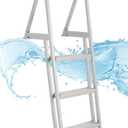 CO-Z 3 Step Removable Dock Ladder, Pontoon Boat Ladder with 350lb Load, Aluminum Swim Ladder with Wide Step & Nonslip Tread, Quick Release Dock Stair for Lake Swimming Pool Marine Boarding