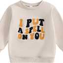 YINGISFITM Toddler Baby Girl Boy Sweatshirt Long Sleeve Shirt Crewneck Pullover Sweater Fall Winter Clothes Outfit (12-18 Months, Cream I Put a Spell on You)