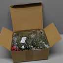 6FT Christmas Garland with Lights Battery Operated Lighted Christmas Garland with Pine Cones Red Beries,Twinkle Snowflake& Tree Mixed LED Lights Mantle Xmas Christmas Decoration Indoor Outdoor