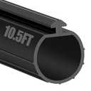 MYFAMIREA 10.5FT Garage Door Seals Bottom Rubber for Clopay Weather Stripping EPDM Weatherproofing Garage Door Bottom Seal Strip Replacement Kit for Single Slot, Flexible and Easy to Install, Black