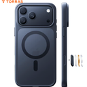 TORRAS Guardian Mag for iPhone 17 Pro Max Case, Shockproof, Military Grade Drop Protection, Compatible with MagSafe, Translucent Matte Slim Case, 6.9″, Black