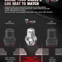 MZS M14x1.5 Lug Nuts, 21mm Hex Closed End Acorn Seat Wheel Nut for 2015+ F150 Expedition Navigator / 2022+ Bronco Factory Wheels, One-Piece Design, Replace OEM ACPZ-1012-B 611-008, Chrome, 24Pcs