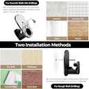 Curtain Rods No Drilling 48 to 84 Inch, HOTOZON 5/8 Inch No Drill Curtain Rods for Windows 36 to 80 Inches (3-6.6 ft) with Adhesive Brackets, Renter Friendly Adjustable Small Drapery Rod, Black