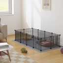 LURIVA DIY Small Animal Playpen, Pet Playpen, Guinea Pig Cages, Rabbit Playpen, Dog Puppy Playpen, Indoor Metal Wire Yard Fence, 15 X 12 Inch, 12 Panels, Black