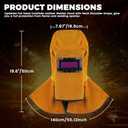 Kingdder Welding Helmet Mask with Auto Darkening Filter Lens Leather Welding Hood Grinding Protective Gear Work Cap Head Face Neck Shield, Flame & Heat Resistant, Dust Resistant, Breathable(Yellow)