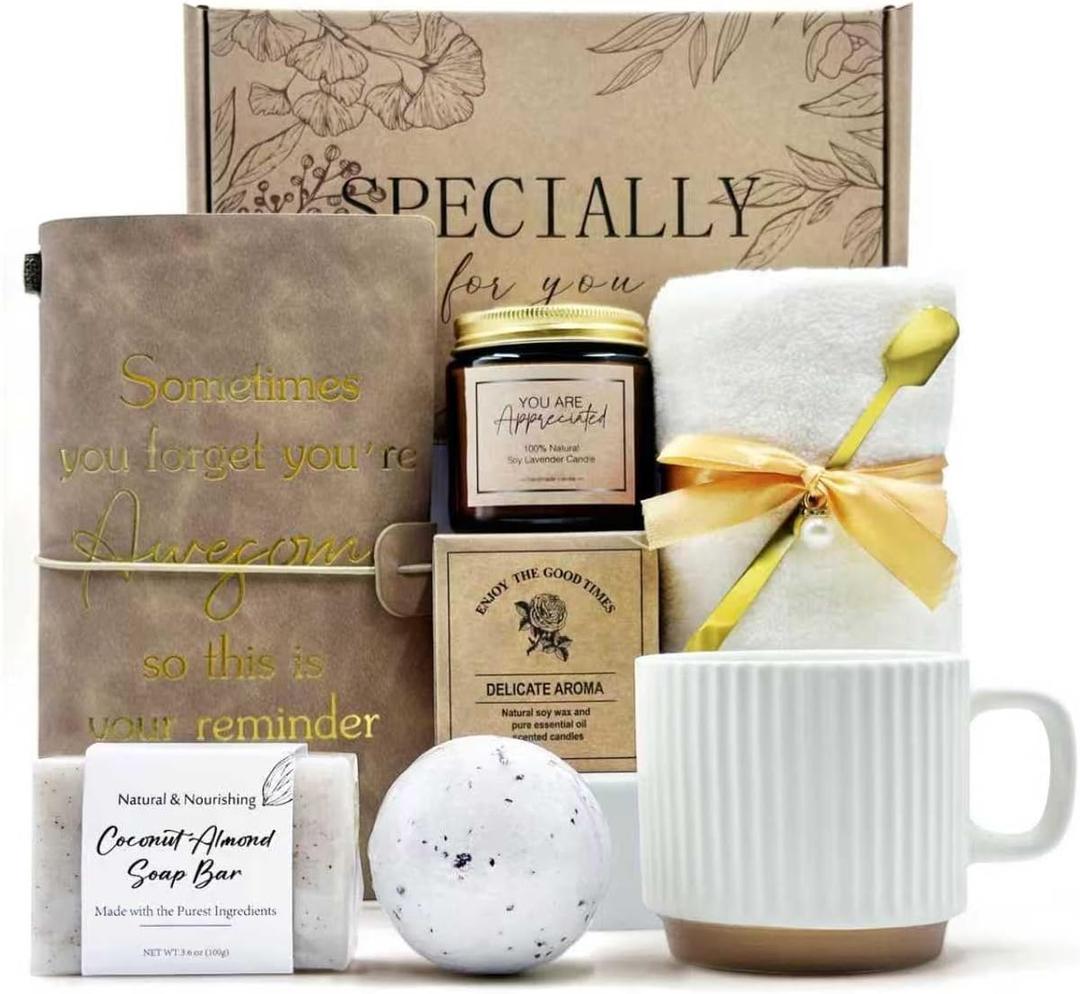 Thank You gift Set for Women & Men - New Employee Welcome, Coworker Farewell, Teacher Appreciation, Office Gift Baskets for Social Worker, Secretary, Going Away Gift