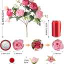 Luyue 8 Packs Peonies Artificial Flowers Faux Peony Bouquet Fake Peonies Flower for Vase Silk Peony Floral Arrangements for Table Centerpiece Wedding Decoration Indoor Home Decor