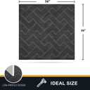 PURRUGS Dirt Trapping Door Mat 36" x 36", Non-Slip Machine Washable Entry Rug, Dog Doormat, Indoor Front Door Mat, Super Absorbent Entryway Rug for Muddy Shoes & Paws, Charcoal