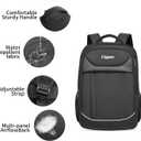 Travel Laptop Backpack for Men, Anti Theft Slim Durable Backpack for Women, with USB Port, Waterproof Business Computer Bag, for 18.4 inch Laptop and Notebook - Black