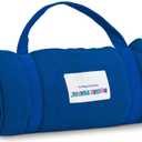 Northwest Rollee Pollee Kindergarten Nap Sac Roll-Up Boys and Girls Toddler Blanket with Attached Pillow  Soft Fleece Preschool Nap Mat for Daycare or Travel  Machine Washable  Royal Blue