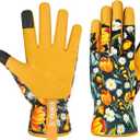 Leather-Gardening-Gloves for Women,Thorn-Proof Work-Gloves for Weeding,Digging,Planting,Pruning Yard Garden Gloves, Medium
