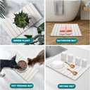 Stone Drying Mat for Kitchen Counter, Quick Dry Absorbent Collapsible Dish Drying Mat, Eco-Friendly Absorbent Diatomaceous Earth Mats for Dishes Bottles Cups Bathroom Any Counterop 24" x 15"