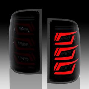 Daikokuya Sequential Full Led tail lights for 2007-2013 GMC Sierra 1500 2500HD 3500HD (Not for Silverado) Starting Animated Rear Light Assembly, Dynamic Turn Signal,Brake Light,Reverse Light Smoked