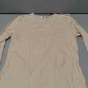 ANRABESS Women Long Sleeve Shirts Rib Knit Slim Fit Tops Basic Tee Spring Outfits Casual T-Shirt Underscrubs Layer Clothes (Beige, XL)