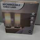 Cordless Table Lamp, Battery Operated Lamp Touch Dimmable,Rechargeable Lamp for NightStand, Battery Powered Wireless Table Lamp for Decor, Living Room, Dorm-2Pack (12 Inch, Beige)