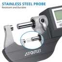 AUTOUTLET Digital Electronic Micrometer 0-25mm Outside Micrometer Precision Measurement Tool with LCD Display & Carry Case for Accurate Measurement