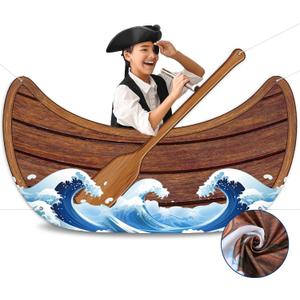 Nautical party Decoration Boat Photo Booth Prop Canoe Fabric Photo Banner Backdrop Sailor party decor Sailor Birthday Parties Supplies For Nautical Parties Supplies Favors Beach Theme Decoration