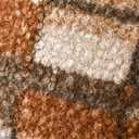 2 x Foindtower Pack of 2 Soft Faux Fur Boucle Throw Decorative Pillow Covers Fuzzy Accent Check Cushion Sherpa Boho Farmhouse Pillowcase for Couch Sofa Bed Living Room Home Decor 18x18 Inch,Autumnal