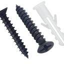 Black Wood Screws Kit  Phillips Flat Head Self-Tapping Drywall Screws Assortment with Screw Anchors Set for DIY Projects and Electronic Accessories 2 inches