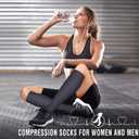 6 Pack Copper Compression Socks for Women and Men Circulation-Best Support for Medical,Running,Nursing,Athletic, L/XL 