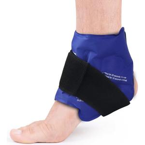 NEWGO Ankle Ice Pack Wrap for Swelling, Ice Pack for Ankle Injuires Reusable Ankle Cold Pack Wrap Hot Cold Therapy Ankle Ice Wrap for Sprained Ankles, Achilles Tendonitis Ankle - Blue