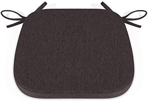 Amazon.com: Shinnwa Dining Chair Cushions, Non Slip Kitchen Chair Pads with Ties, Indoor Seat Cushions, 15 x 15.5 inches, Dark Brown : Home & Kitchen