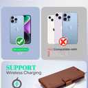 OCASE Compatible with iPhone 15 Pro Wallet Case, PU Leather Flip Folio Case with Card Holders RFID Blocking Kickstand [Shockproof TPU Inner Shell] Phone Cover 6.1 Inch 2023, Brown