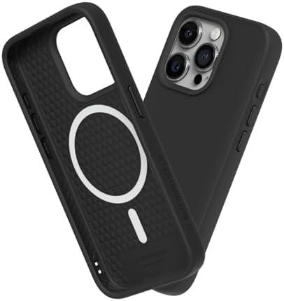 RhinoShield SolidSuit Case Compatible with Magsafe for [iPhone 15 Pro] | Shock Absorbent Slim Design Protective Cover with Premium Matte Finish 3.5M / 11ft Drop Protection - Classic Black