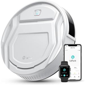 Lefant M210 Pro Robot Vacuum with 2200 Pa Powerful Suction, 6 Cleaning Modes, 120 Mins Runtime, Quiet, Self-Charging, Voice Control, Ideal for Pet Hair and Hard Floor, White-02
