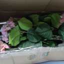 3FT Pink Hydrangea Artificial Flowers Tree 2 Pack Large Real Touch Faux Silk Hydrangea Plants Potted Fake Flower in Black Pot for Home Indoor Outdoor Front Porch Garden Entrance Living Room Decor