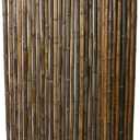 Backyard X-Scapes Natural Bamboo Fencing Garden Screen Rolled Fence Panel 6 ft H x 8 ft L Natural Black