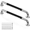 LZPTYYSN 2 Pack 32 Inch Grab Bars for Bathtubs and Showers, Anti-Slip Grab Bars for Elderly for Wall, Stainless Steel Handicap Grab Bars, 1.25 Inch Diameter