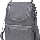 Momcozy Insulated Baby Bottle Bag, Multi-Function Breastmilk Cooler Bag, Fit as Carrier or for Milk Bottles Like Dr. Brown, Comotomo, Philips, Nuk, Lansinoh, etc. (Grey)