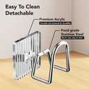 ESINAM 2Pcs Sponge Holder for Kitchen Sink, Strong Adhesive Clear Acrylic Kitchen Sink Sponge Caddy for Kitchen Organization in Sink Multifunctional Inside Sink Sponge Holder