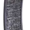 Teamson Home 38.58 in. Modern Curved Faux Slate Waterfall Fountain for Indoors or Outdoors with LED Light Accents and 1.98-Gallon Pump, Black and Stone Gray