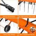 48inch Tow Behind Dethatcher with 24 Spring Steel Tines, Lawn Tractor Rakes with Lift Handle, Tow Behind Rake to Remove Thatch, Riding Lawn Mower Attachments for Outdoor Yard Tools Lawn Care