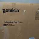 ZOMISIA 36 Inch Collapsible Dog Crate for Large Dogs - Portable Dog Travel Crate Soft Sided with Breathable Mesh Windows, Foldable Dog Kennel for Indoor and Outdoor, Grey