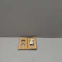 4PC Solid Wood Double hole Outlet Light Switch Plate 4.5" X 2.76" Bamboo Light Switch Cover Quality Raw Wooden Decorative Bedroom Kitchen Home Decor (Double hole Outlet) (Standard Size)