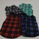 Weewooday 4 Pieces Winter Fabric Dog Sweater with Leash Ring Fleece Vest Dog Pullover Jacket Warm Pet Dog Clothes for Puppy Small Dogs Cat Chihuahua(S)