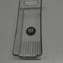 mDesign Stackable Plastic Food Storage Bin with Handles for Kitchen Pantry, Cabinet, Refrigerator, Freezer - Organizer for Fruit, Yogurt, Squeeze Pouches - BPA Free, 10" Long - Clear (10 x 4 x 3)