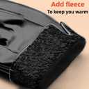 Leather Gloves For Men,Winter Warm Touch Screen Motor Gloves,Soft Cashmere Lining-Christmas, Valentine's Day present (Black, L)