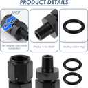 2 Pcs 1/8 NPT to 6AN Fitting Adapter, CNC-Machined Aluminum with Anodized Finish for Corrosion Resistance, Automotive Performance Upgrade Fuel Line Hose Transmission Oil System